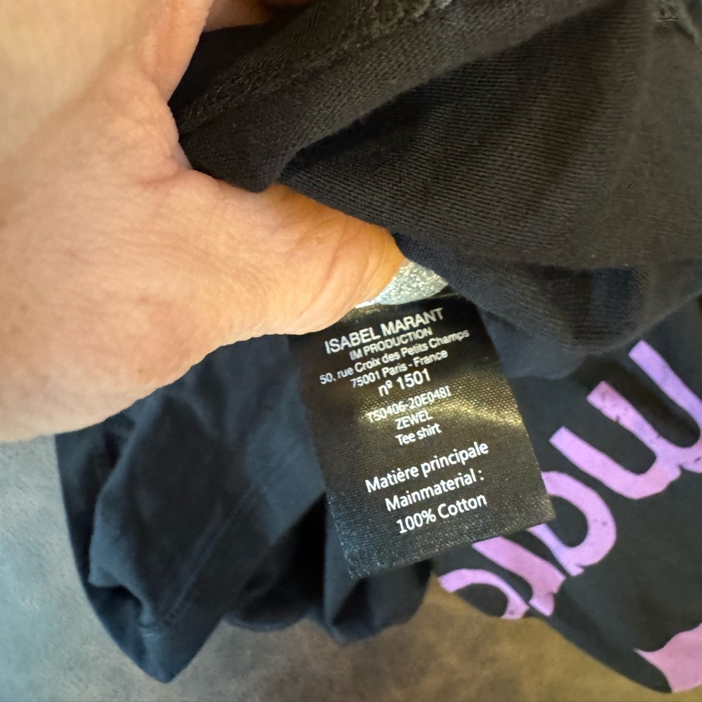 🖤 NWT Isabel Marant Black Tee size MEDIUM - Picture 6 of 8